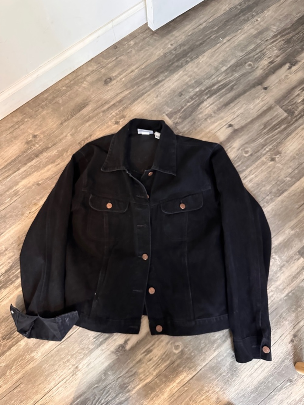 bill blass Black Button-Front corduroy Jacket